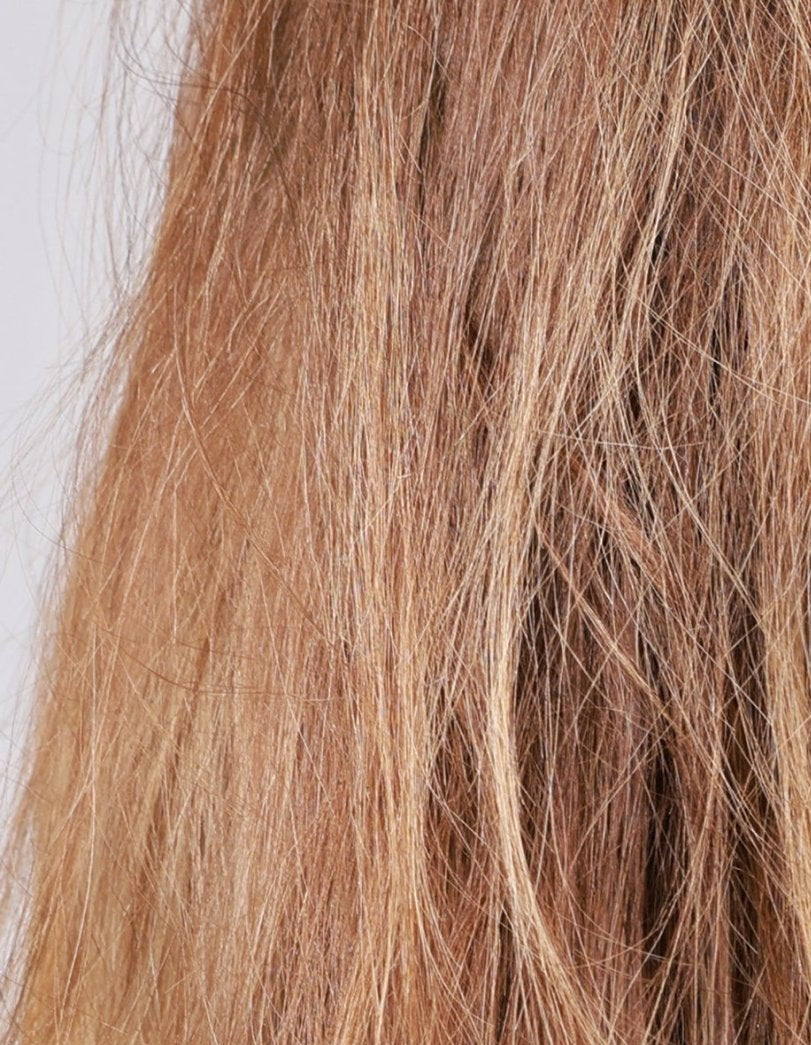 Före och efter användning av Kolai Hair & Repair Deep Conditioner Laila Bagge Beauty